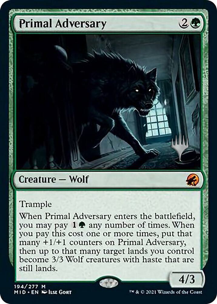Primal Adversary (Promo Pack) [Innistrad: Midnight Hunt Promos]