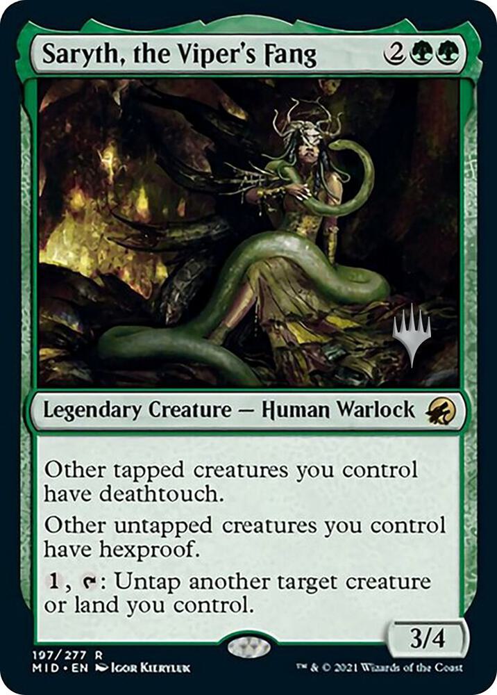 Saryth, the Viper's Fang (Promo Pack) [Innistrad: Midnight Hunt Promos]