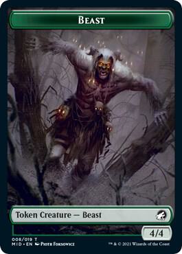 Beast Token [Innistrad: Midnight Hunt Tokens]