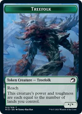 Treefolk Token [Innistrad: Midnight Hunt Tokens]