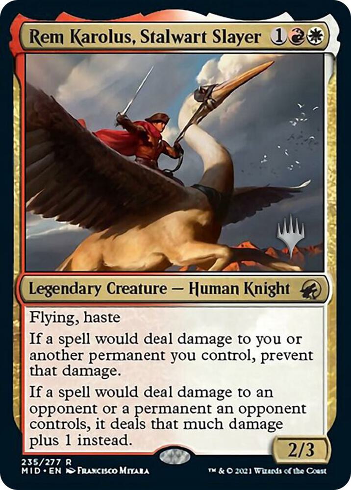 Rem Karolus, Stalwart Slayer (Promo Pack) [Innistrad: Midnight Hunt Promos]