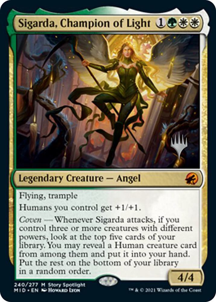 Sigarda, Champion of Light (Promo Pack) [Innistrad: Midnight Hunt Promos]