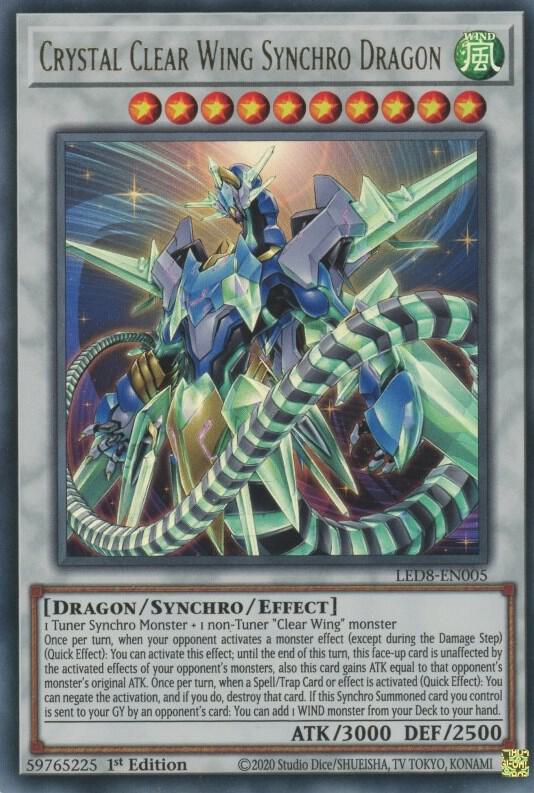 Crystal Clear Wing Synchro Dragon [LED8-EN005] Ultra Rare