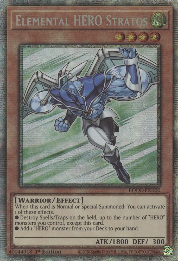 Elemental HERO Stratos [BODE-EN100] Starlight Rare