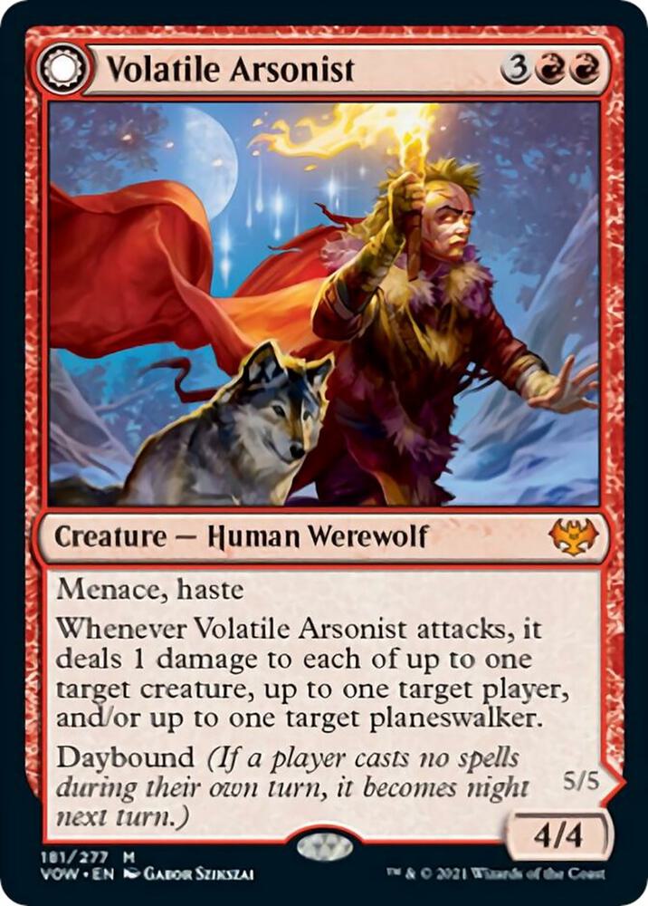 Volatile Arsonist // Dire-Strain Anarchist [Innistrad: Crimson Vow]