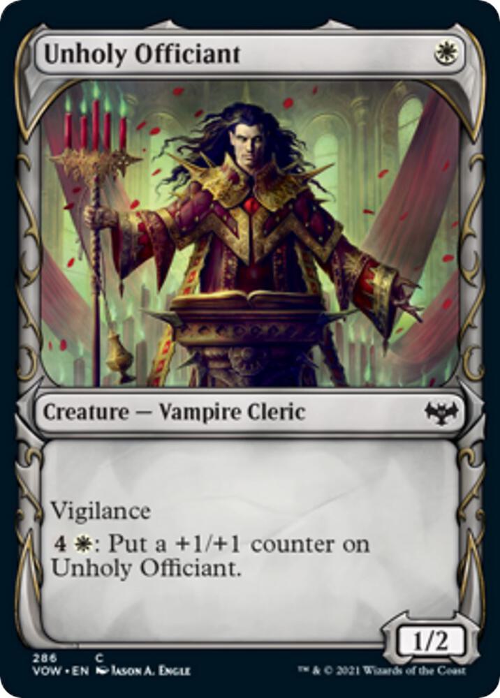 Unholy Officiant (Showcase Fang Frame) [Innistrad: Crimson Vow]