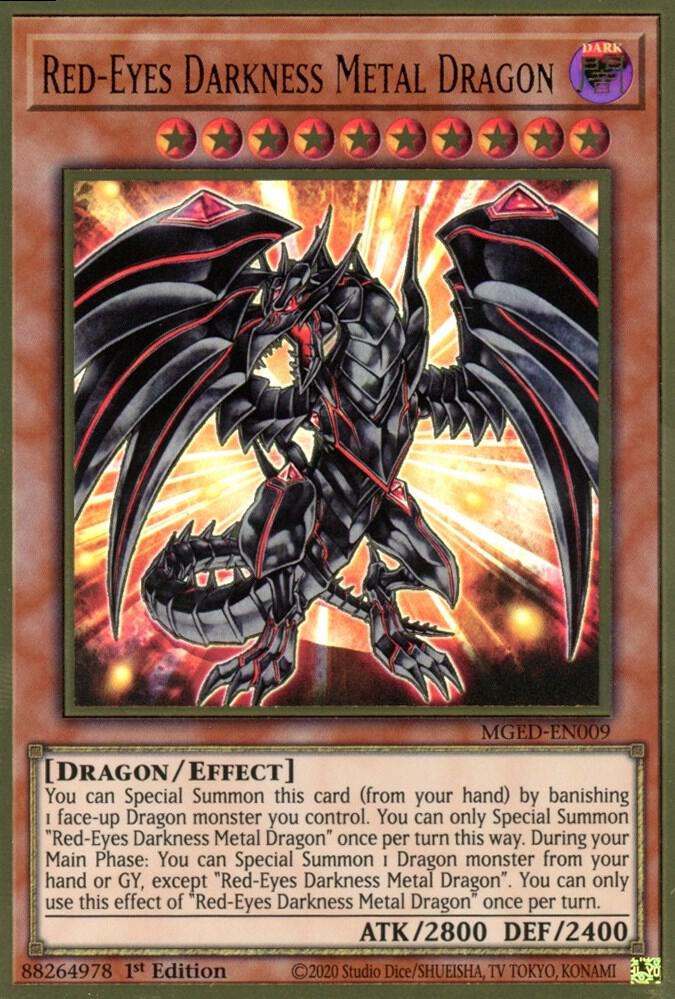 Red-Eyes Darkness Metal Dragon [MGED-EN009] Gold Rare