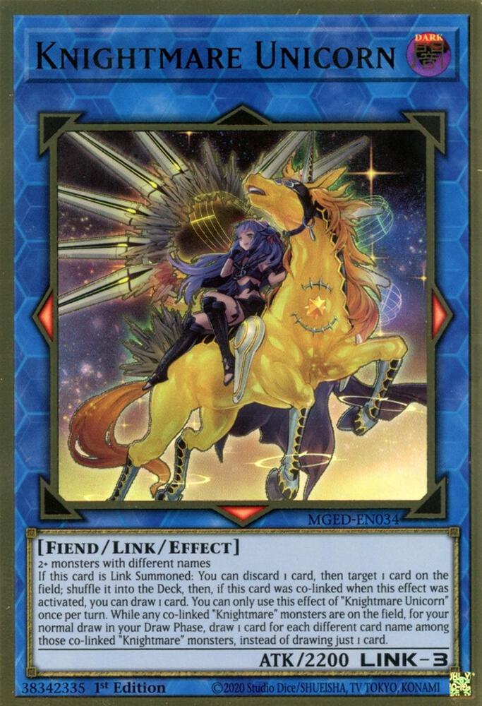 Knightmare Unicorn (Alternate Art) [MGED-EN034] Gold Rare