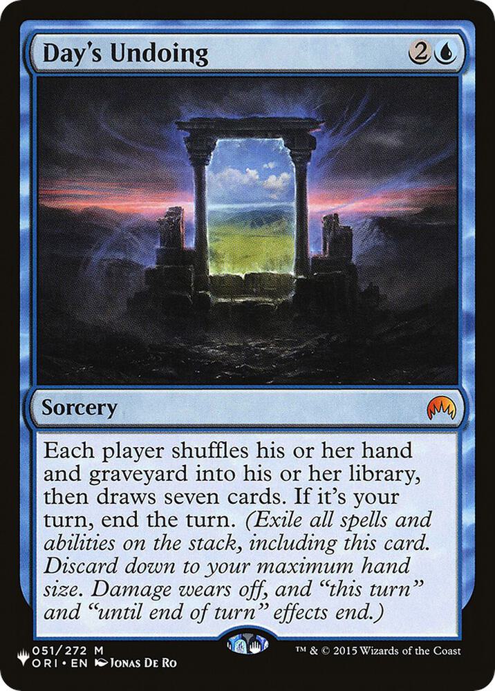 Day's Undoing [The List]