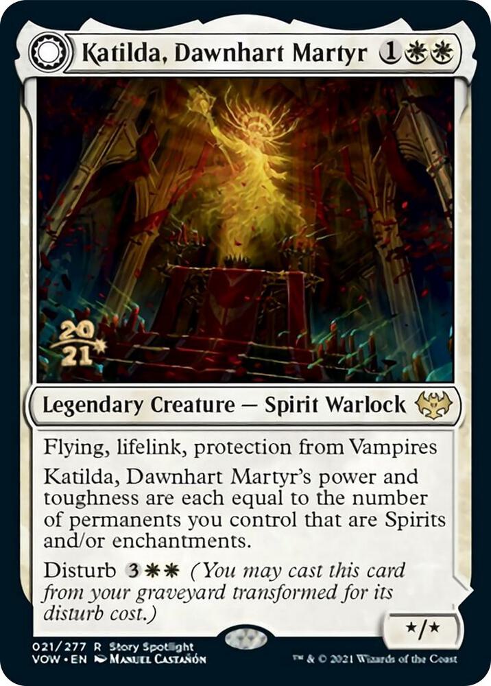Katilda, Dawnhart Martyr // Katilda's Rising Dawn [Innistrad: Crimson Vow Prerelease Promos]