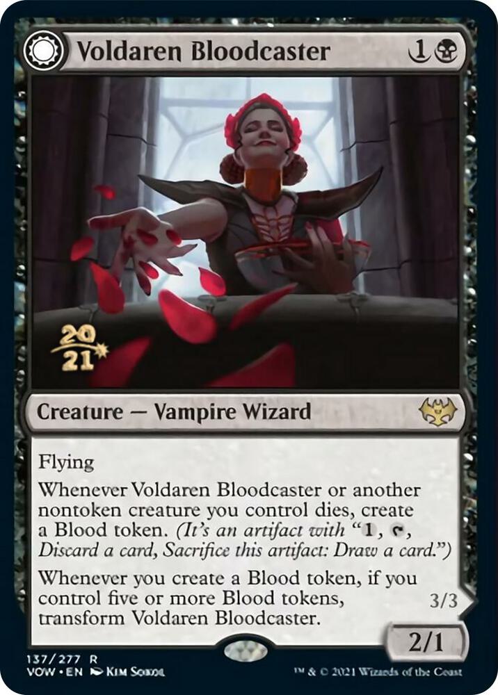 Voldaren Bloodcaster // Bloodbat Summoner [Innistrad: Crimson Vow Prerelease Promos]