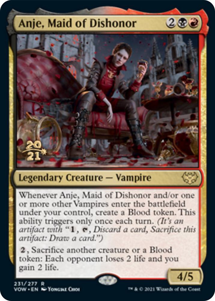 Anje, Maid of Dishonor [Innistrad: Crimson Vow Prerelease Promos]