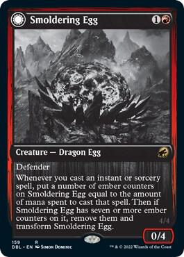 Smoldering Egg // Ashmouth Dragon [Innistrad: Double Feature]