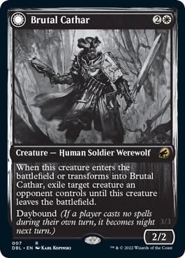 Brutal Cathar // Moonrage Brute [Innistrad: Double Feature]