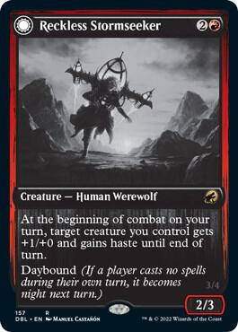Reckless Stormseeker // Storm-Charged Slasher [Innistrad: Double Feature]