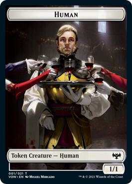 Human (001) // Spirit Cleric Double-Sided Token [Innistrad: Crimson Vow Tokens]