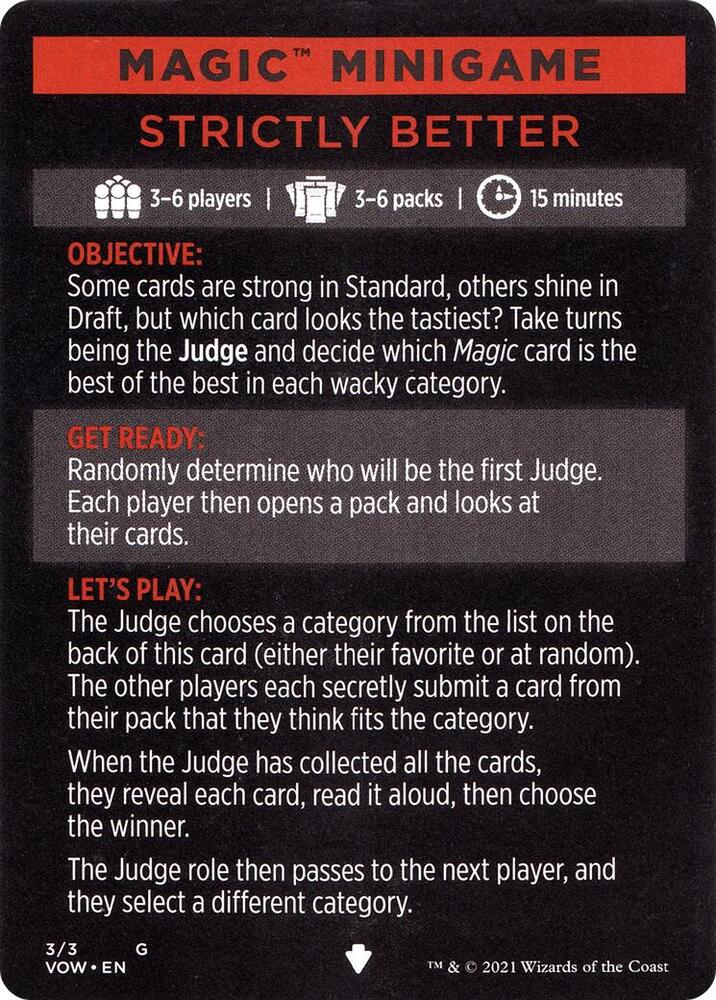 Strictly Better (Magic Minigame) [Innistrad: Crimson Vow Minigame]