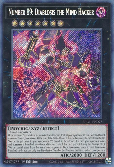Number 89: Diablosis the Mind Hacker [BROL-EN073] Secret Rare