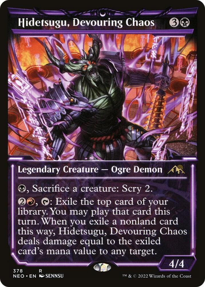 Hidetsugu, Devouring Chaos (Showcase Soft Glow) [Kamigawa: Neon Dynasty]