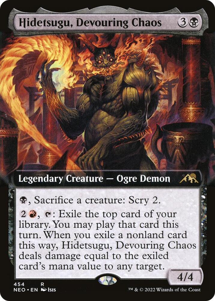 Hidetsugu, Devouring Chaos (Extended Art) [Kamigawa: Neon Dynasty]