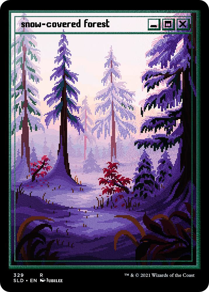 Snow-Covered Forest (Foil Etched) [Secret Lair Drop Series]