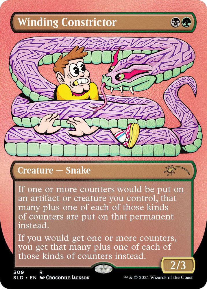 Winding Constrictor (Borderless) (Foil Etched) [Secret Lair Drop Series]