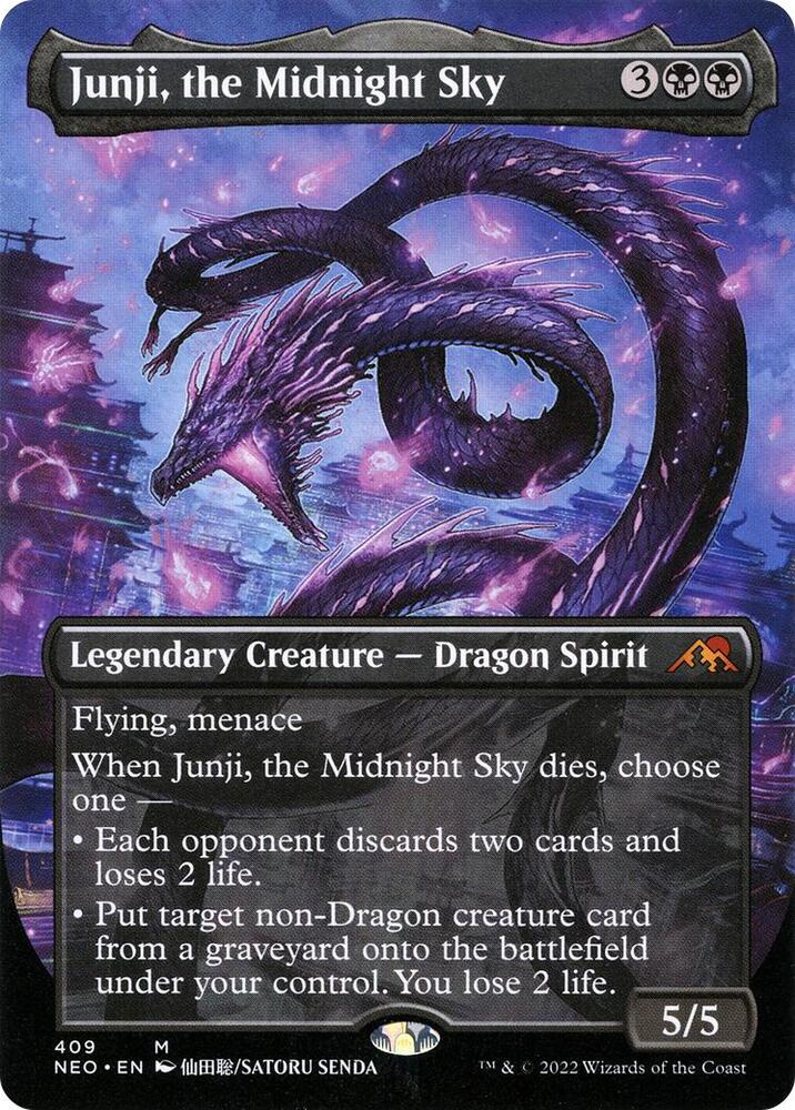 Junji, the Midnight Sky (Borderless Alternate Art) [Kamigawa: Neon Dynasty]