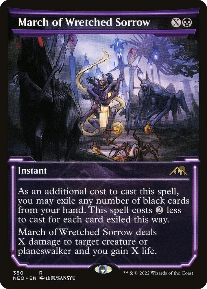 March of Wretched Sorrow (Showcase Soft Glow) [Kamigawa: Neon Dynasty]