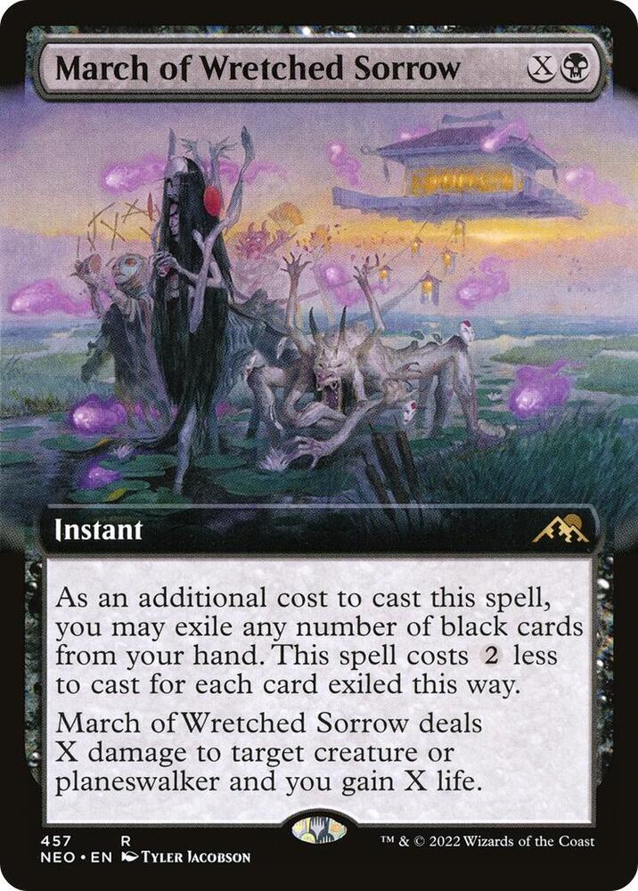 March of Wretched Sorrow (Extended Art) [Kamigawa: Neon Dynasty]