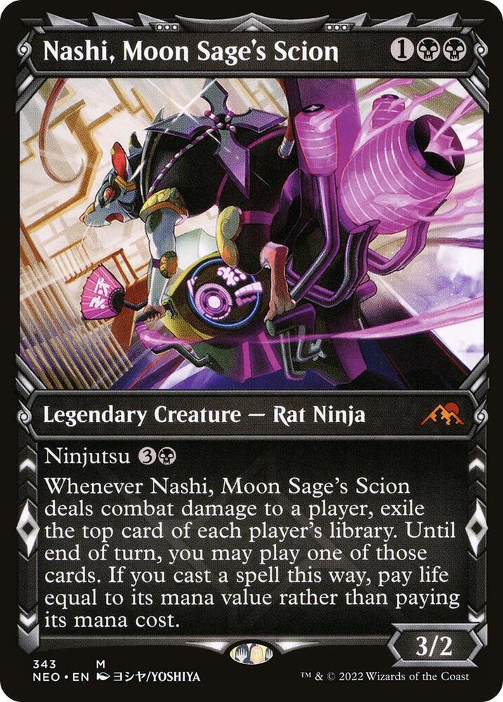 Nashi, Moon Sage's Scion (Showcase Ninja) [Kamigawa: Neon Dynasty]