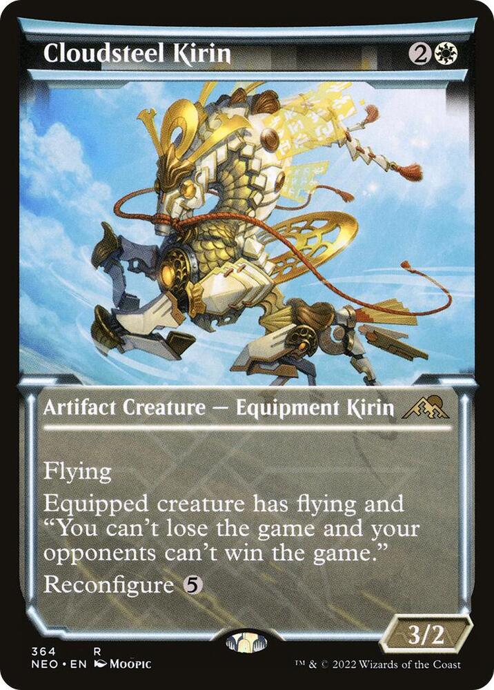 Cloudsteel Kirin (Showcase Soft Glow) [Kamigawa: Neon Dynasty]