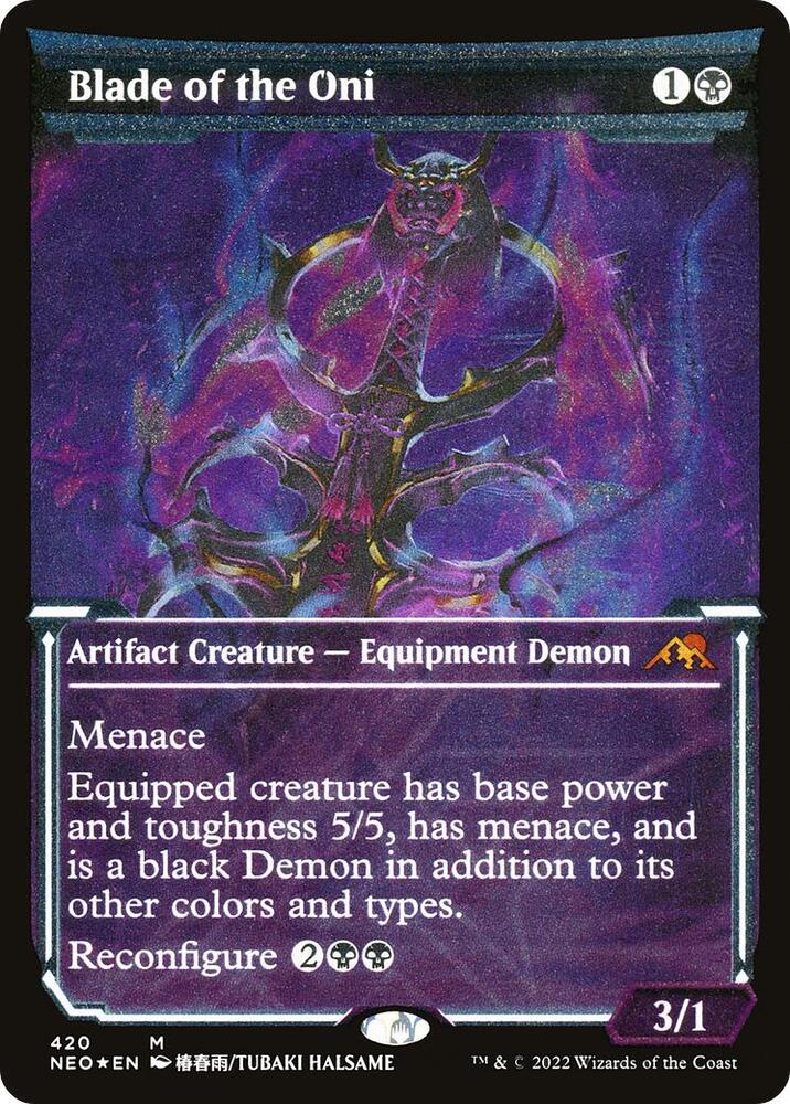 Blade of the Oni (Foil Etched) [Kamigawa: Neon Dynasty]