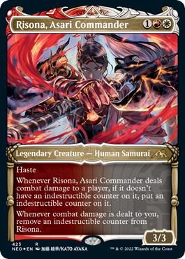 Risona, Asari Commander (Showcase) (Foil Etched) [Kamigawa: Neon Dynasty]