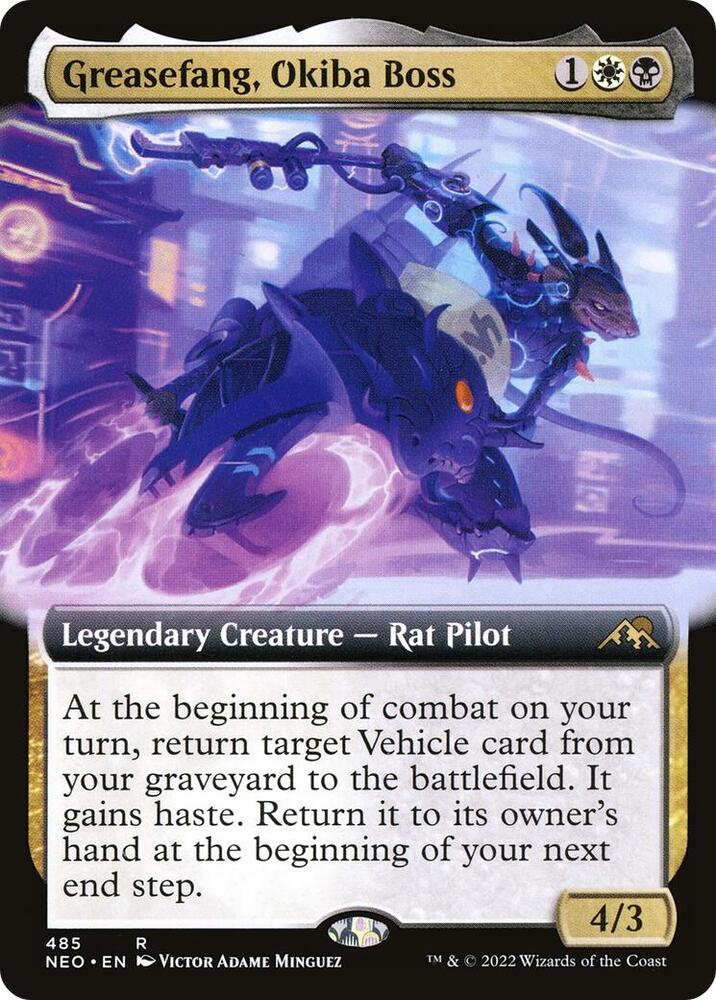 Greasefang, Okiba Boss (Extended Art) [Kamigawa: Neon Dynasty]