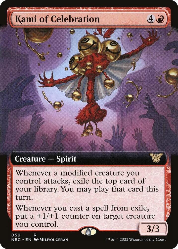 Kami of Celebration (Extended Art) [Kamigawa: Neon Dynasty Commander]
