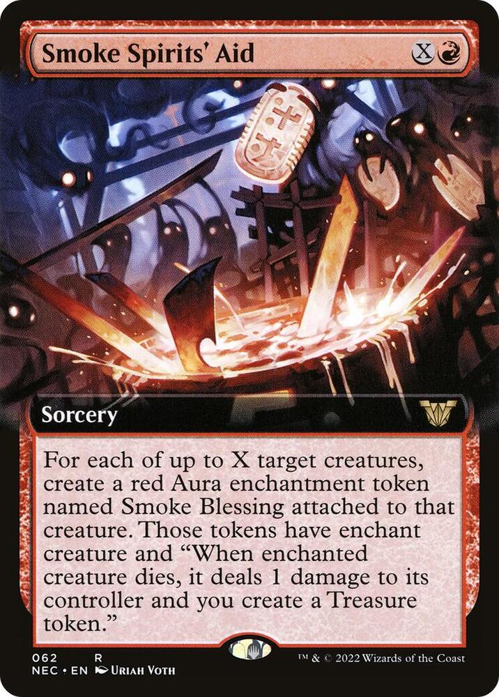 Smoke Spirits' Aid (Extended Art) [Kamigawa: Neon Dynasty Commander]