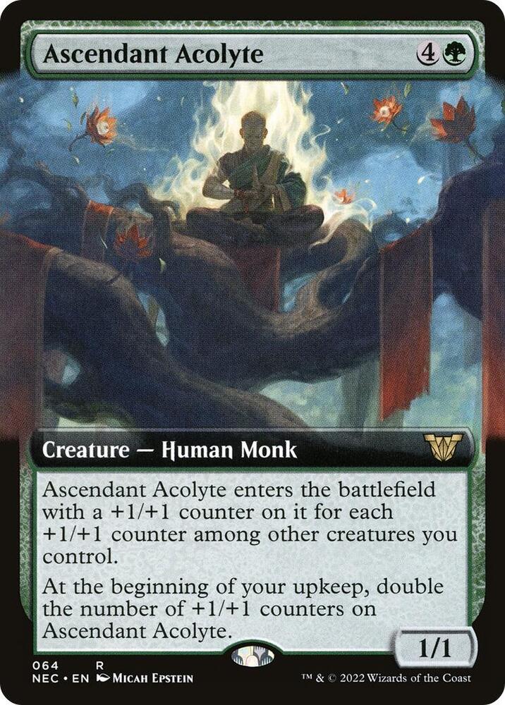 Ascendant Acolyte (Extended Art) [Kamigawa: Neon Dynasty Commander]