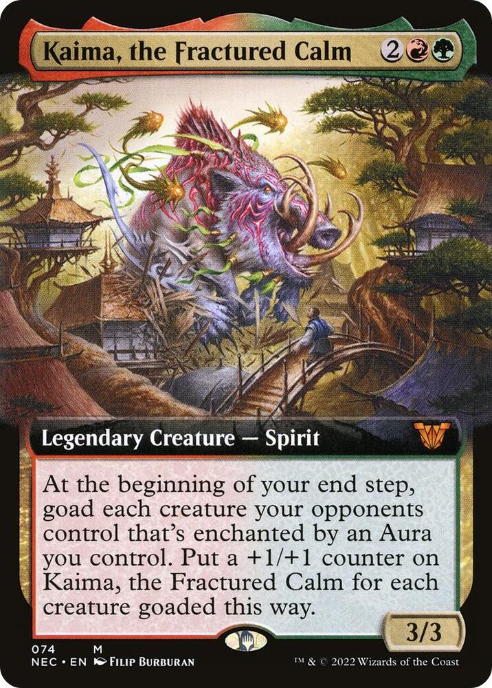 Kaima, the Fractured Calm (Extended Art) [Kamigawa: Neon Dynasty Commander]