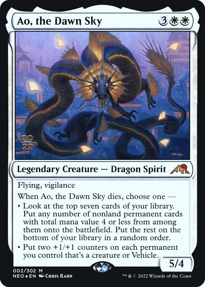 Ao, the Dawn Sky [Kamigawa: Neon Dynasty Prerelease Promos]