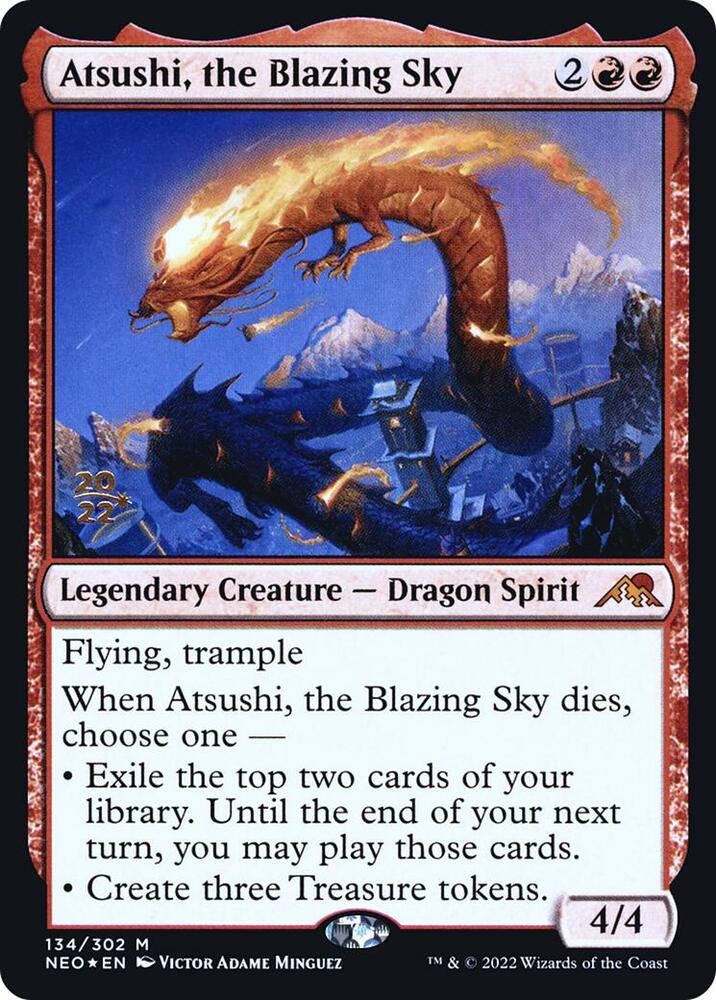 Atsushi, the Blazing Sky [Kamigawa: Neon Dynasty Prerelease Promos]