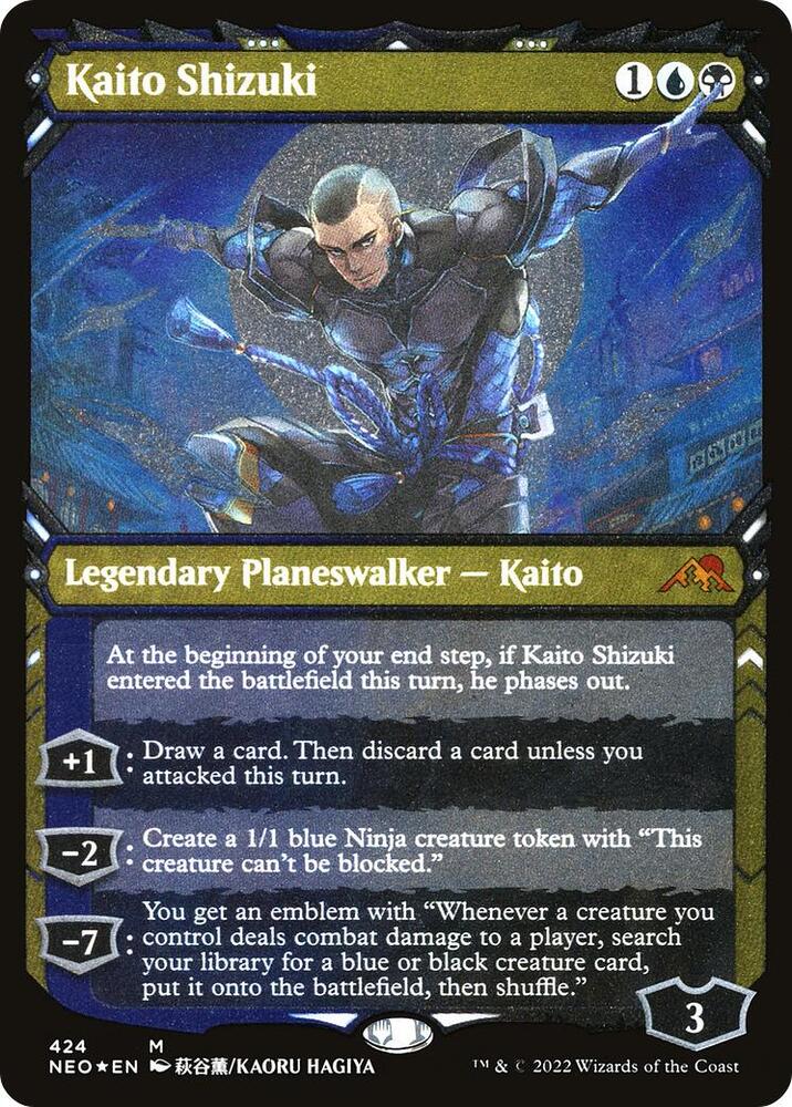 Kaito Shizuki (Showcase) (Foil Etched) [Kamigawa: Neon Dynasty]