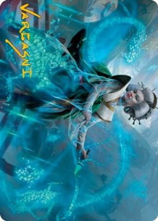 Bearer of Memory Art Card (Gold-Stamped Signature) [Kamigawa: Neon Dynasty Art Series]