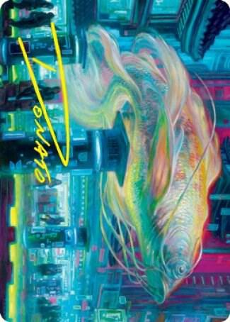 Skyswimmer Koi Art Card (Gold-Stamped Signature) [Kamigawa: Neon Dynasty Art Series]