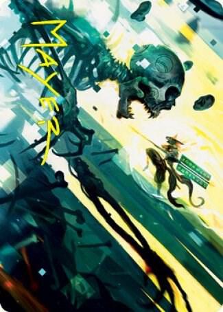 Repel the Vile Art Card (Gold-Stamped Signature) [Kamigawa: Neon Dynasty Art Series]