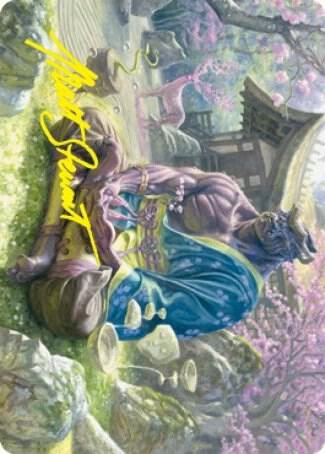 Kosei, Penitent Warlord Art Card (Gold-Stamped Signature) [Kamigawa: Neon Dynasty Art Series]