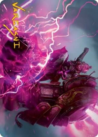 Voltage Surge Art Card (Gold-Stamped Signature) [Kamigawa: Neon Dynasty Art Series]