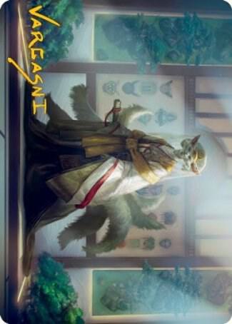 Light-Paws, Emperor's Voice Art Card (Gold-Stamped Signature) [Kamigawa: Neon Dynasty Art Series]