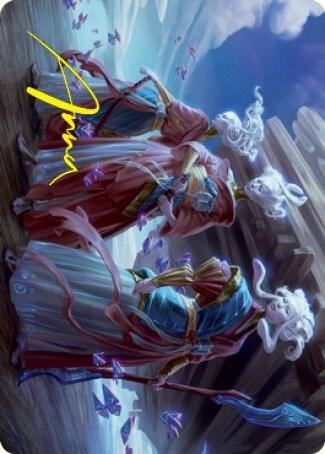 Guardians of Oboro Art Card (Gold-Stamped Signature) [Kamigawa: Neon Dynasty Art Series]