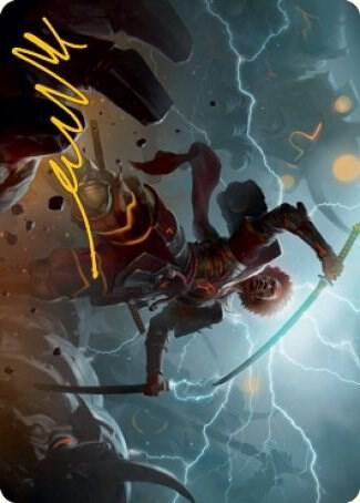 Raiyuu, Storm's Edge Art Card (Gold-Stamped Signature) [Kamigawa: Neon Dynasty Art Series]