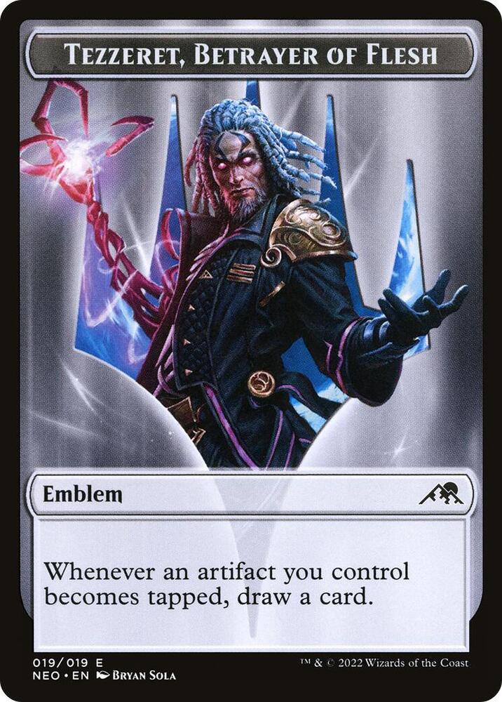 Tezzeret, Betrayer of Flesh Emblem [Kamigawa: Neon Dynasty Tokens]